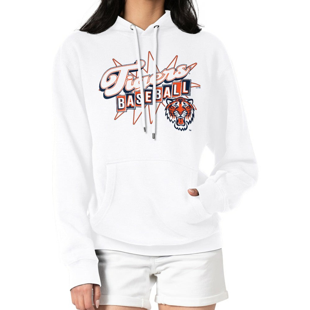Detroit Tigers Starter Women's Drive-In Pullover Hoodie White
