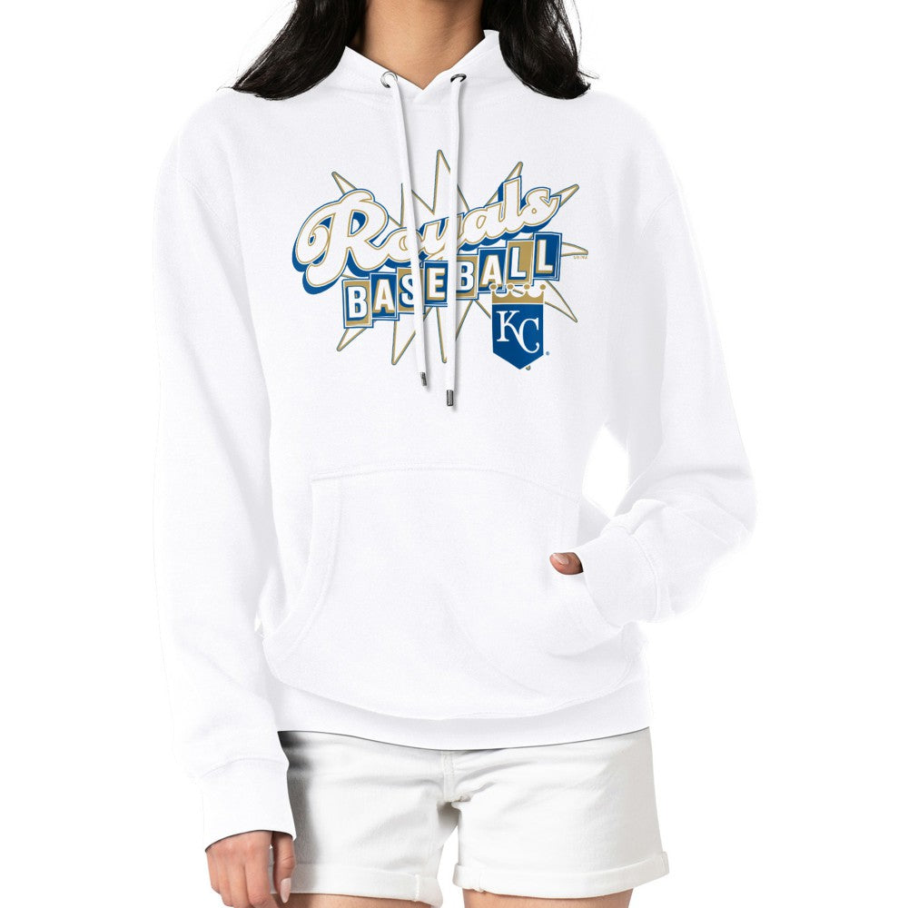 Kansas City Royals Starter Women's Drive-In Pullover Hoodie White