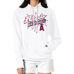 Los Angeles Angels Starter Women's Drive-In Pullover Hoodie White
