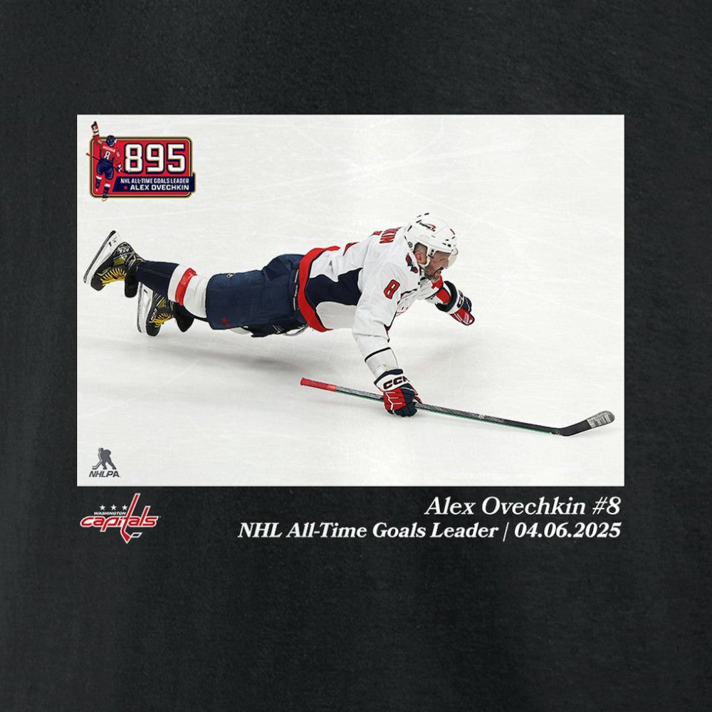 Alexander Ovechkin Washington Capitals NHL All-Time Goals Leader T-Shirt - Black T-shirts