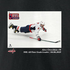 Alexander Ovechkin Washington Capitals NHL All-Time Goals Leader T-Shirt - Black T-shirts
