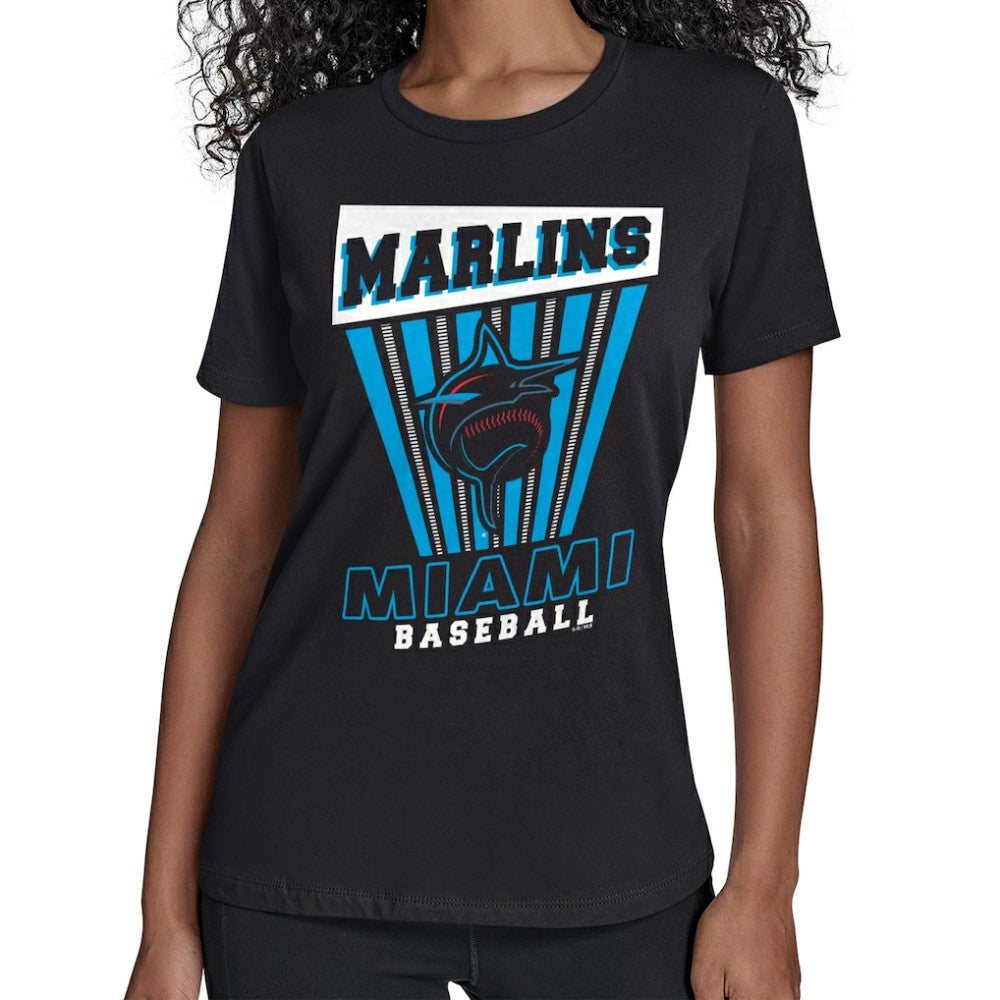 Miami Marlins Starter Women's Poster Print T-Shirt Black