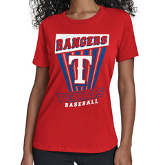 Texas Rangers Starter Women's Poster Print T-Shirt Red