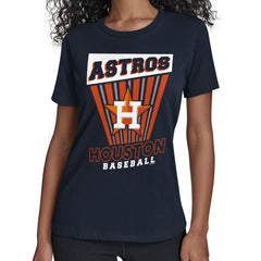 Houston Astros Starter Women's Poster Print T-Shirt Navy