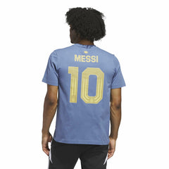 Lionel Messi Argentina National Team Name & Number T-Shirt - Blue shop