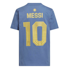 Lionel Messi Argentina National Team Youth Name & Number T-Shirt - Blue cheap