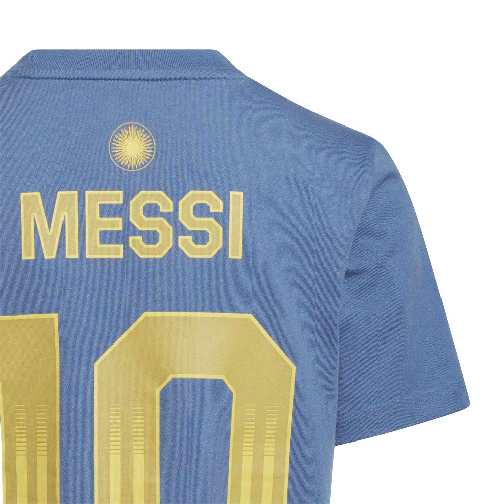 Lionel Messi Argentina National Team Youth Name & Number T-Shirt - Blue cheap