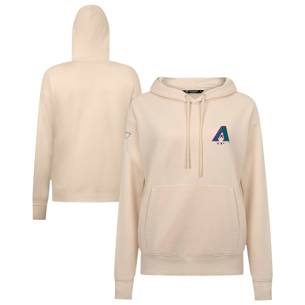 Arizona Diamondbacks Levelwear Women's Cooperstown Collection Adorn Core Logo Pullover Hoodie Khaki