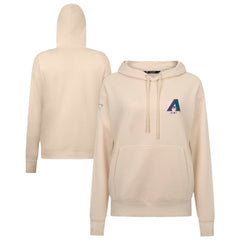 Arizona Diamondbacks Levelwear Women's Cooperstown Collection Adorn Core Logo Pullover Hoodie Khaki