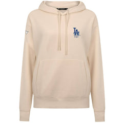 Los Angeles Dodgers Levelwear Women's Cooperstown Collection Adorn Core Logo Pullover Hoodie Khaki