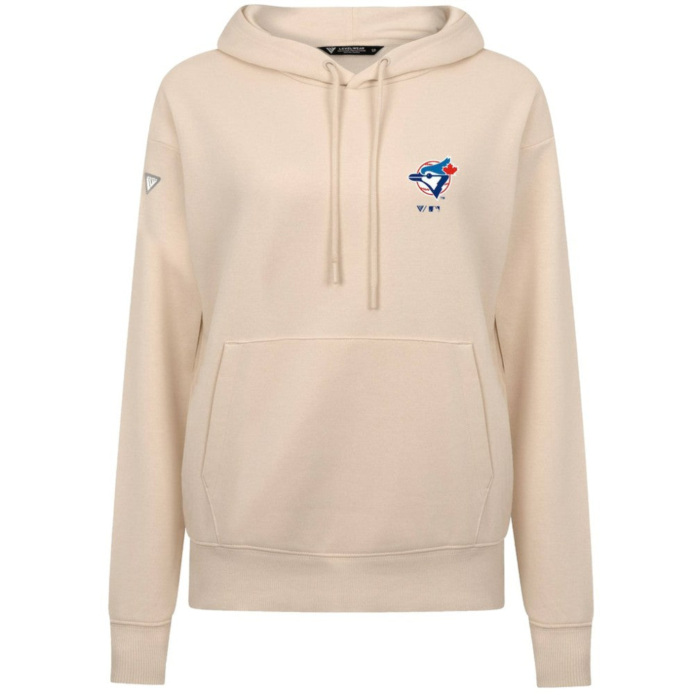 Toronto Blue Jays Levelwear Women's Cooperstown Collection Adorn Core Logo Pullover Hoodie Khaki