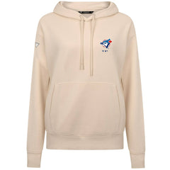 Toronto Blue Jays Levelwear Women's Cooperstown Collection Adorn Core Logo Pullover Hoodie Khaki