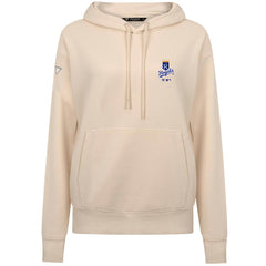 Kansas City Royals Levelwear Women's Cooperstown Collection Adorn Core Logo Pullover Hoodie Khaki