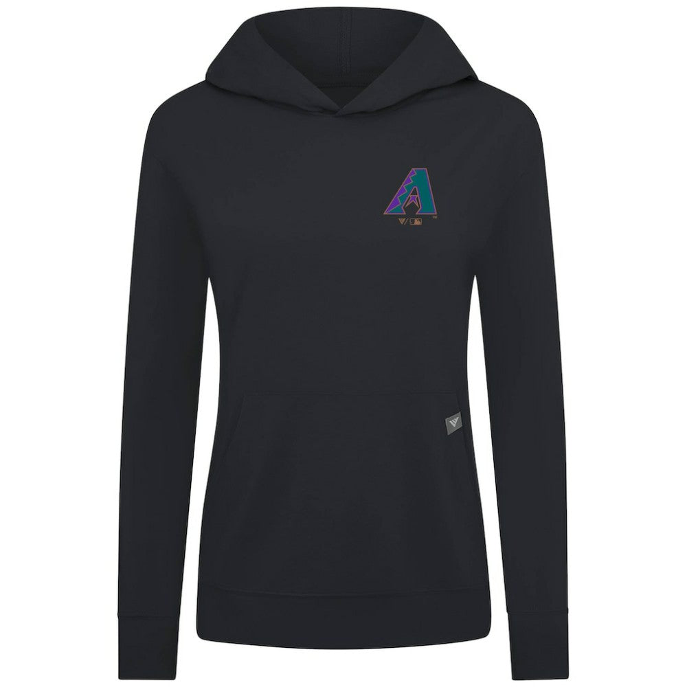 Arizona Diamondbacks Levelwear Women's Cooperstown Collection Relay Core Logo Pullover Hoodie Black