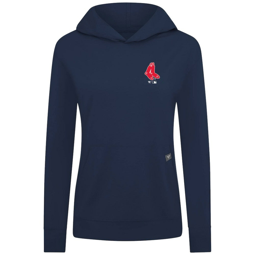 Boston Red Sox Levelwear Women's Cooperstown Collection Relay Core Logo Pullover Hoodie Navy