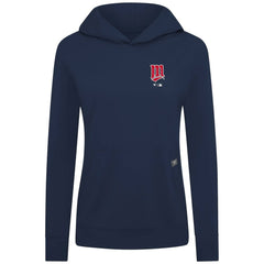 Minnesota Twins Levelwear Women's Cooperstown Collection Relay Core Logo Pullover Hoodie Navy