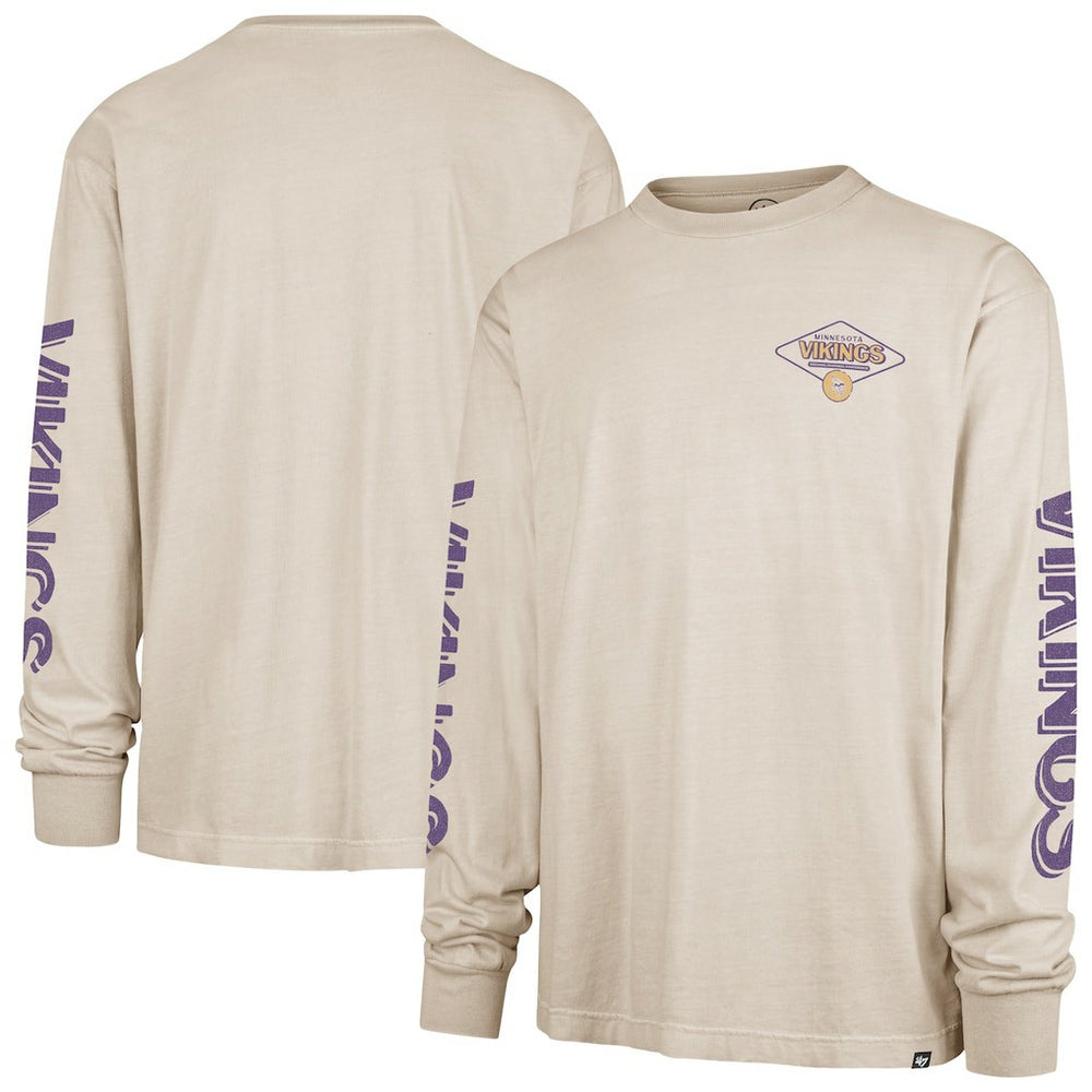Minnesota Vikings '47 Cairn Ravine Foundation Long Sleeve T-Shirt - Tan for sale