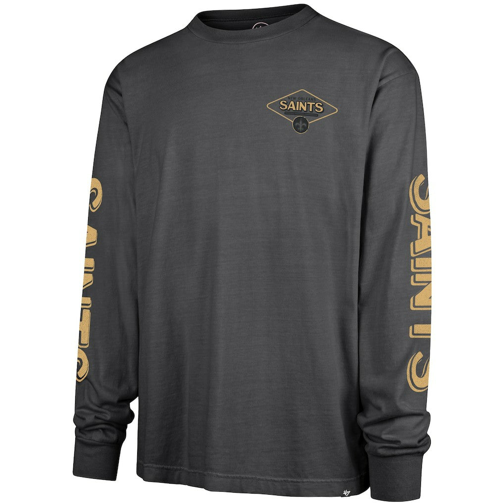 New Orleans Saints '47 Cairn Ravine Foundation Long Sleeve T-Shirt - Black discount