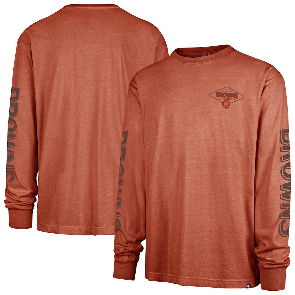 Cleveland Browns '47 Cairn Ravine Foundation Throwback Long Sleeve T-Shirt - Orange for sale