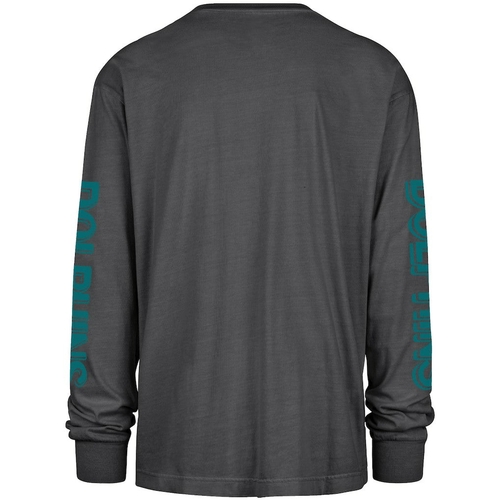 Miami Dolphins '47 Cairn Ravine Foundation Throwback Long Sleeve T-Shirt - Black discount