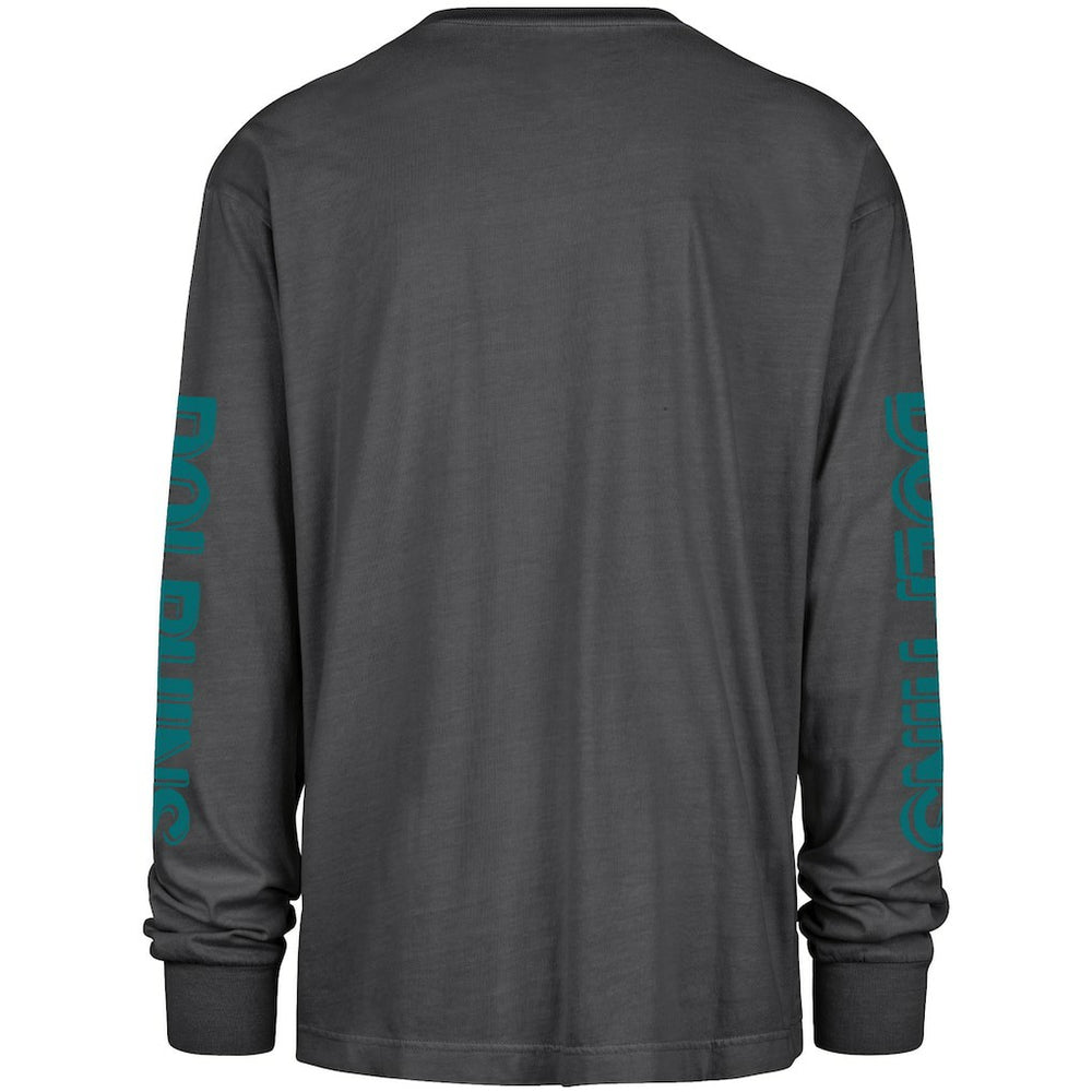 Miami Dolphins '47 Cairn Ravine Foundation Throwback Long Sleeve T-Shirt - Black discount