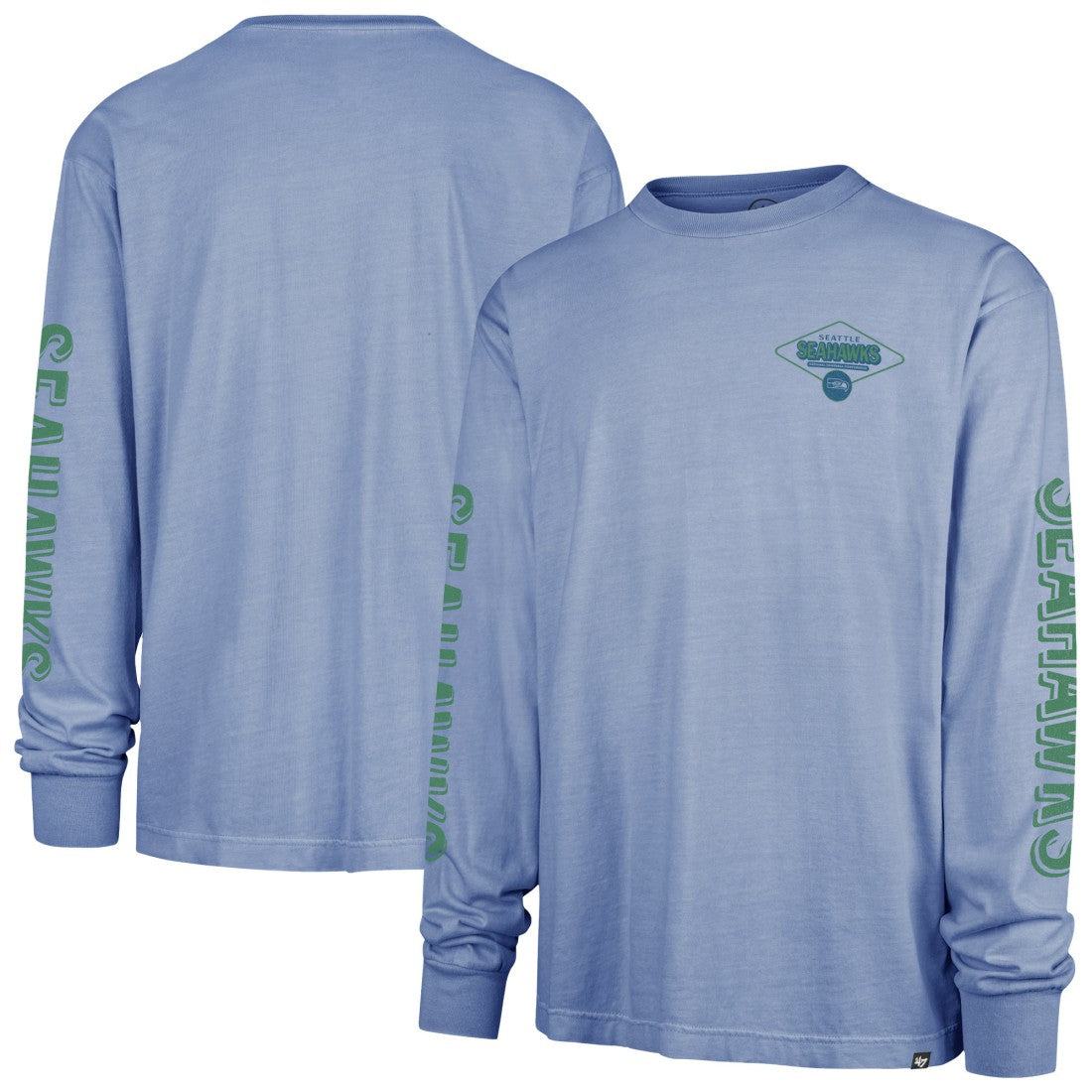 Seattle Seahawks '47 Cairn Ravine Foundation Throwback Long Sleeve T-Shirt - Blue online