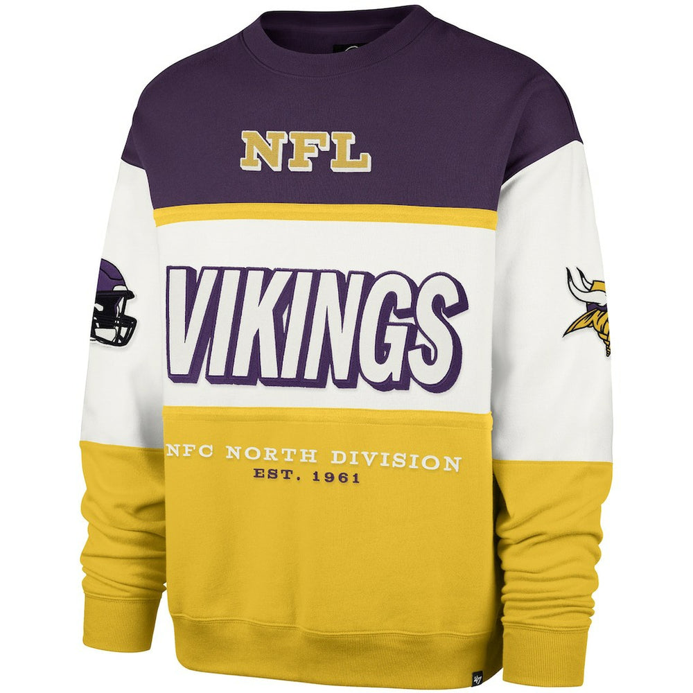 Minnesota Vikings '47 Breeze Maximalist Sweatshirt - Purple/Gold sale