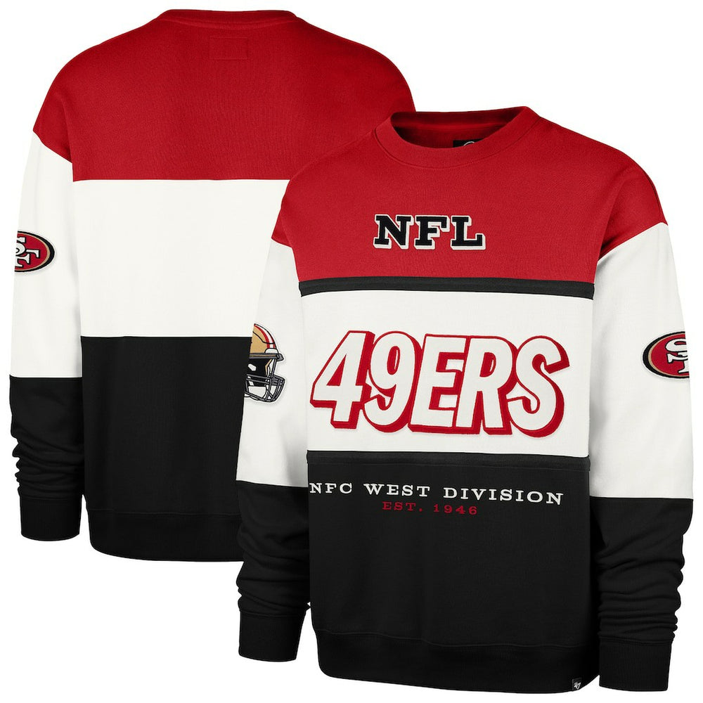 San Francisco 49ers '47 Breeze Maximalist Sweatshirt - Scarlet/Black outlet