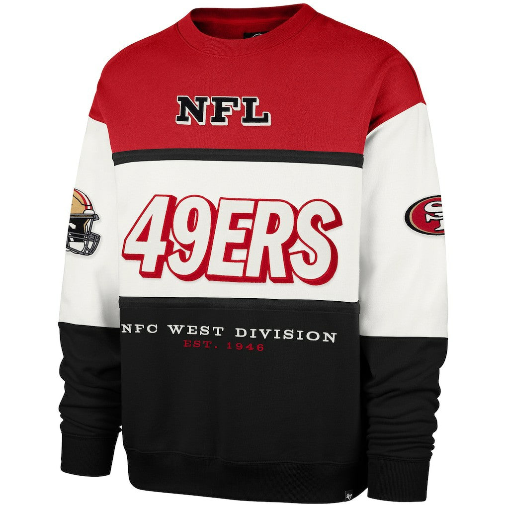 San Francisco 49ers '47 Breeze Maximalist Sweatshirt - Scarlet/Black outlet