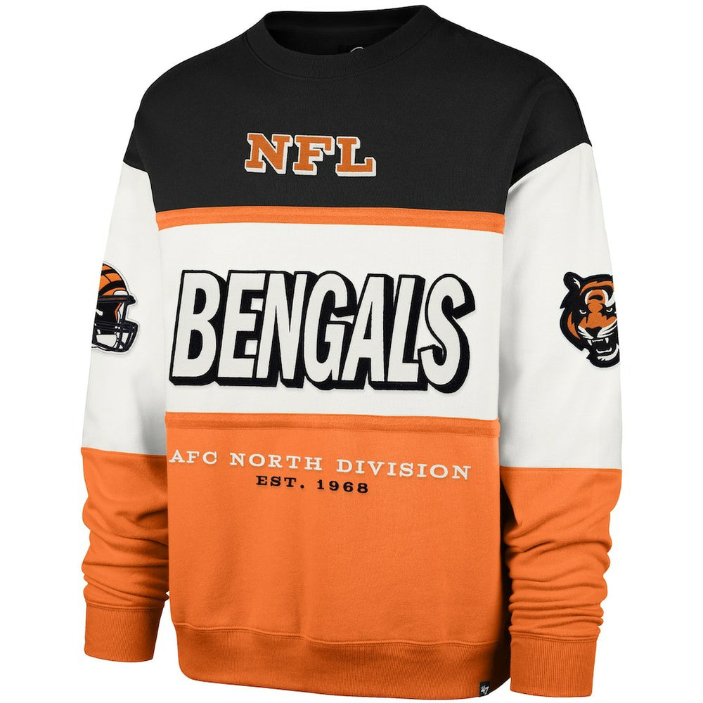 Cincinnati Bengals '47 Breeze Maximalist Sweatshirt - Black/Orange outlet