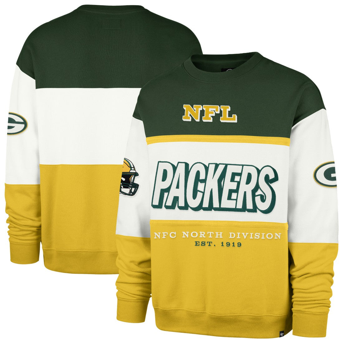Green Bay Packers '47 Breeze Maximalist Sweatshirt - Green/Gold discount