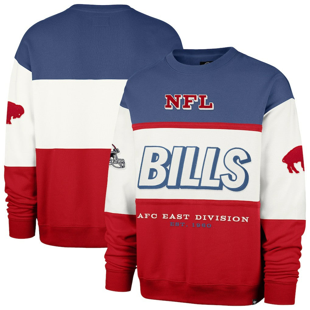Buffalo Bills '47 Throwback Breeze Maximalist Sweatshirt - Royal/Red outlet