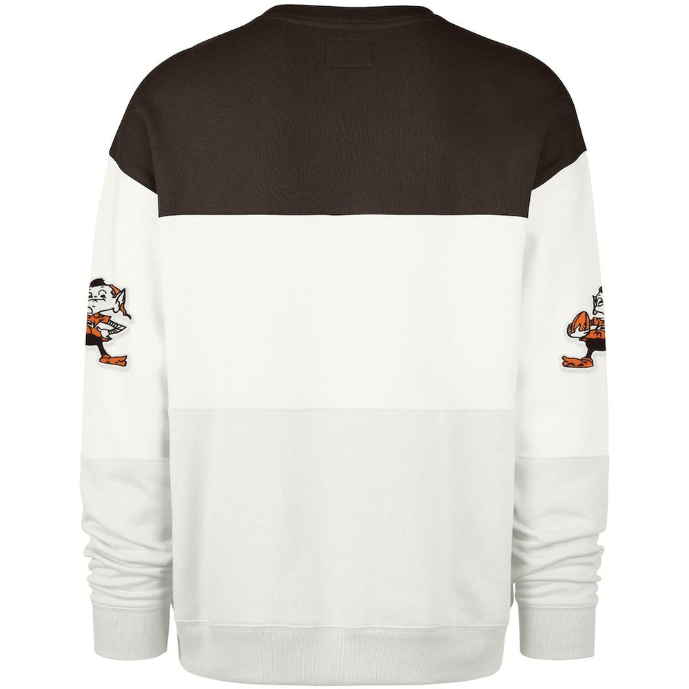 Cleveland Browns '47 Throwback Breeze Maximalist Sweatshirt - White sale