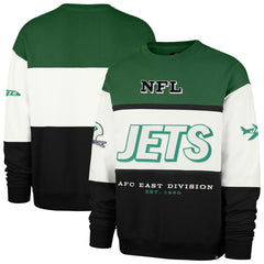 New York Jets '47 Throwback Breeze Maximalist Sweatshirt - Kelly Green/Black on sale