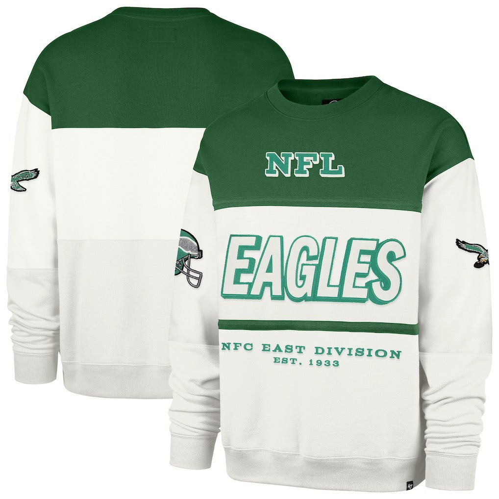 Philadelphia Eagles '47 Throwback Breeze Maximalist Sweatshirt - Kelly Green/Cream cheap