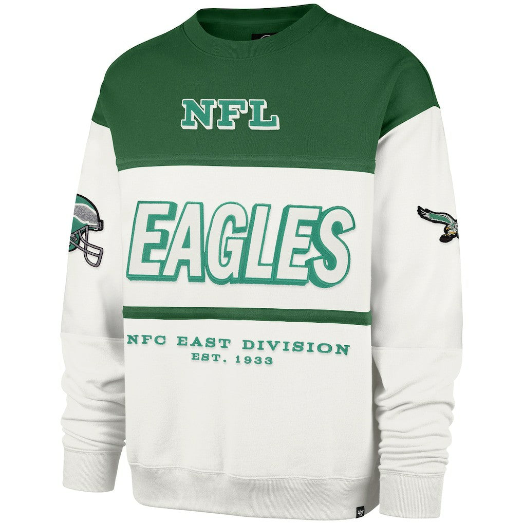 Philadelphia Eagles '47 Throwback Breeze Maximalist Sweatshirt - Kelly Green/Cream cheap