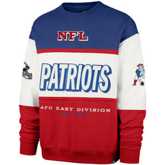 New England Patriots '47 Throwback Breeze Maximalist Sweatshirt - Royal/Red cheap