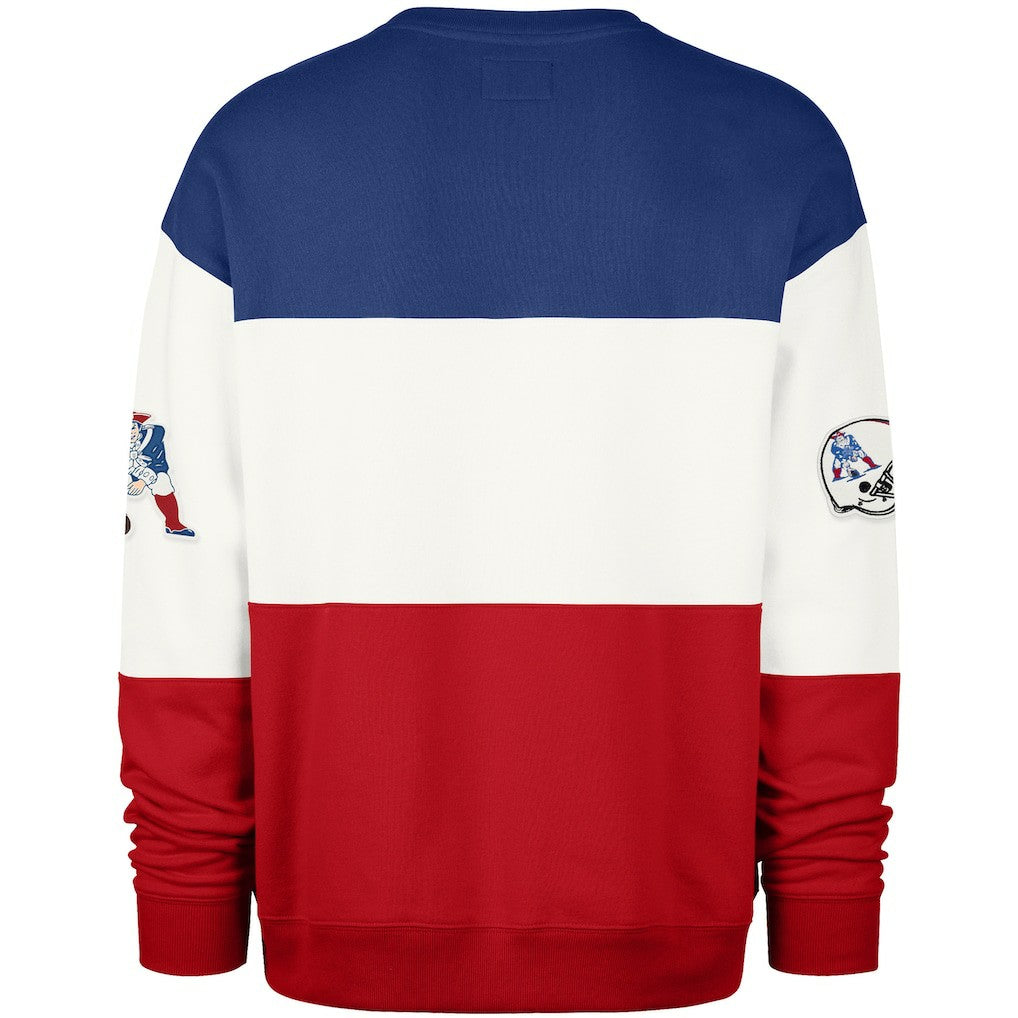 New England Patriots '47 Throwback Breeze Maximalist Sweatshirt - Royal/Red cheap