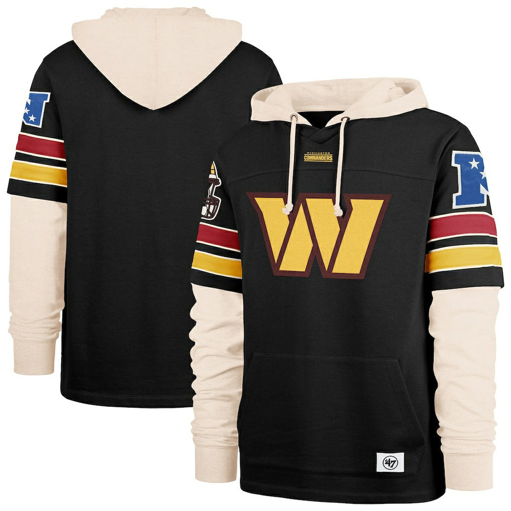 Washington Commanders '47 Split Zone Cornerback Duo Hoodie - Black outlet