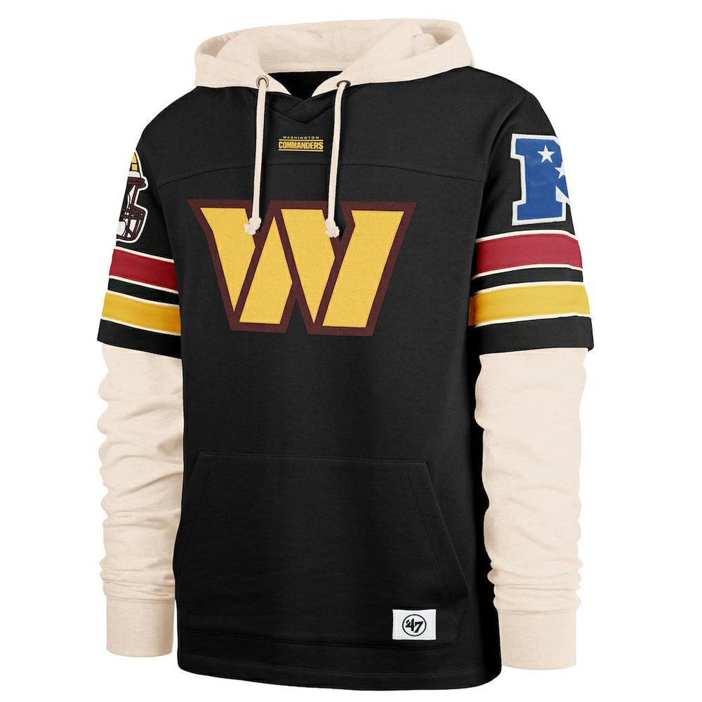 Washington Commanders '47 Split Zone Cornerback Duo Hoodie - Black outlet