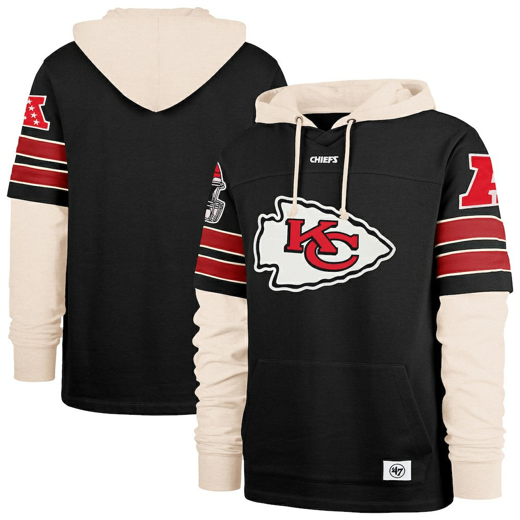 Kansas City Chiefs '47 Split Zone Cornerback Duo Hoodie - Black discount