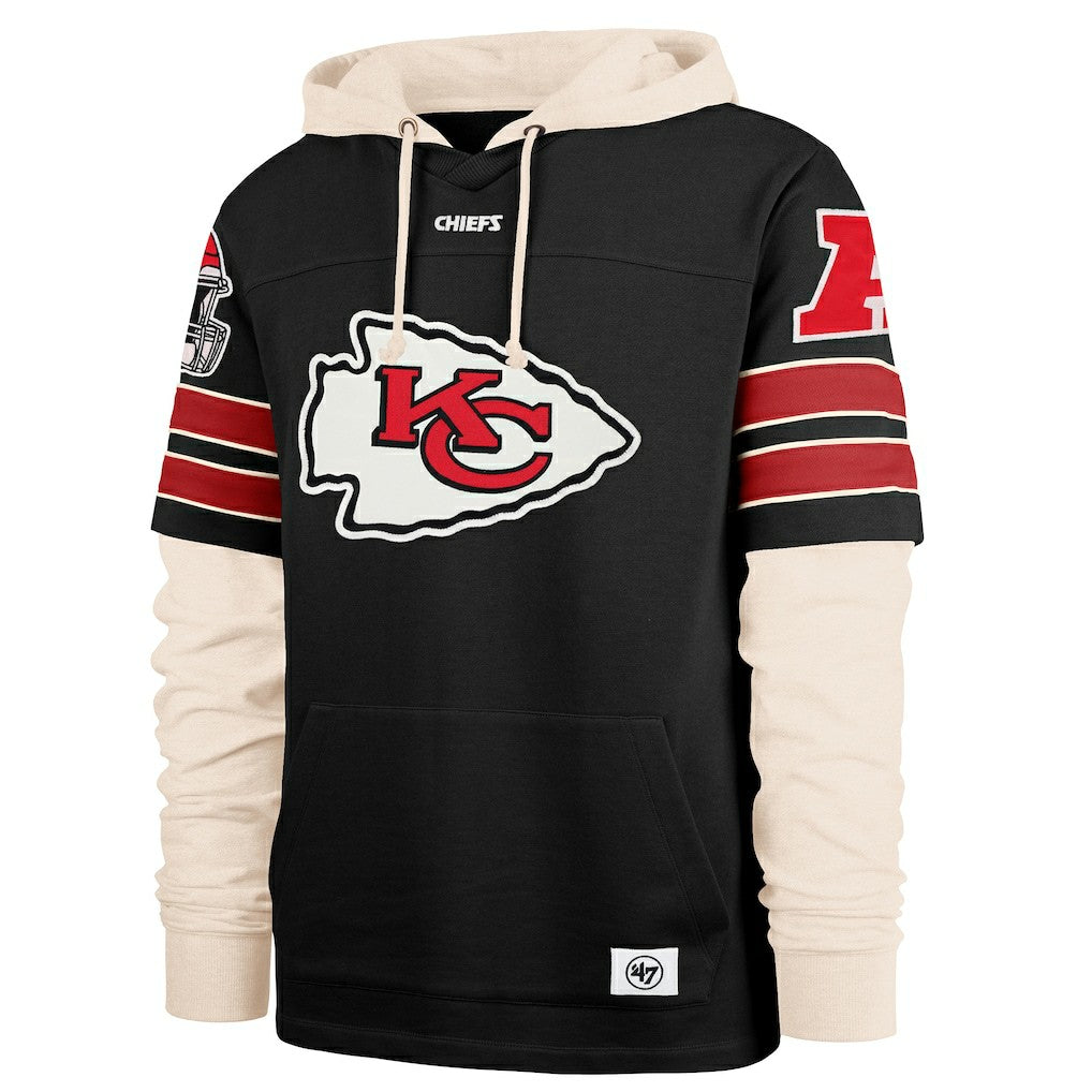 Kansas City Chiefs '47 Split Zone Cornerback Duo Hoodie - Black discount
