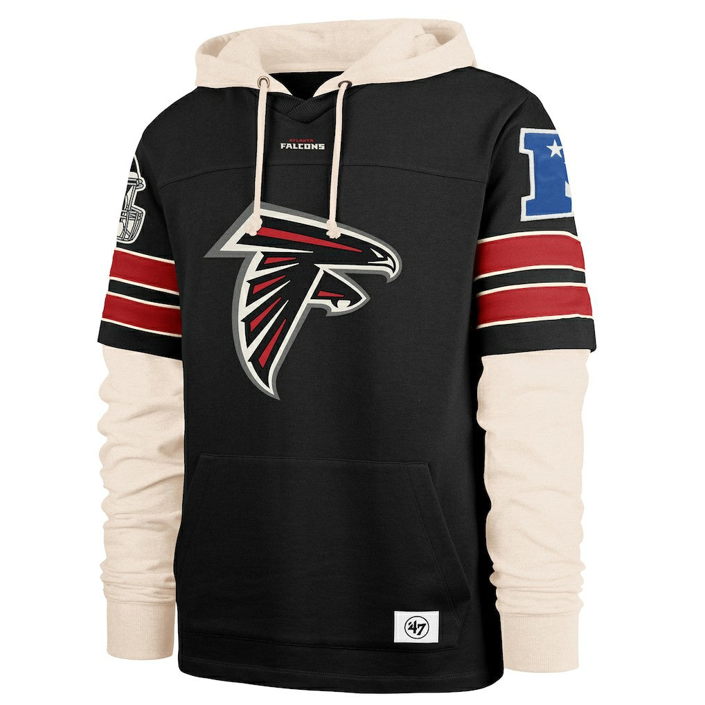 Atlanta Falcons '47 Split Zone Cornerback Duo Hoodie - Black cheap