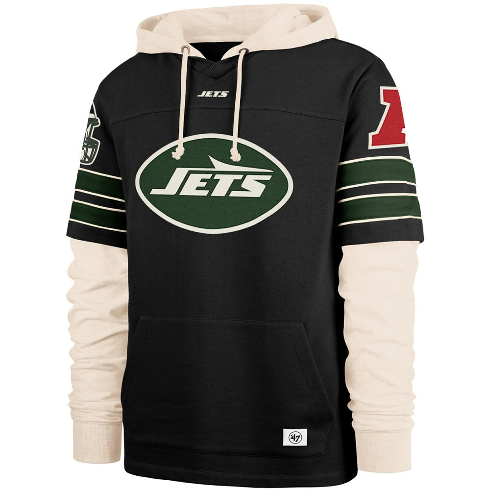 New York Jets '47 Split Zone Cornerback Duo Hoodie - Black sale
