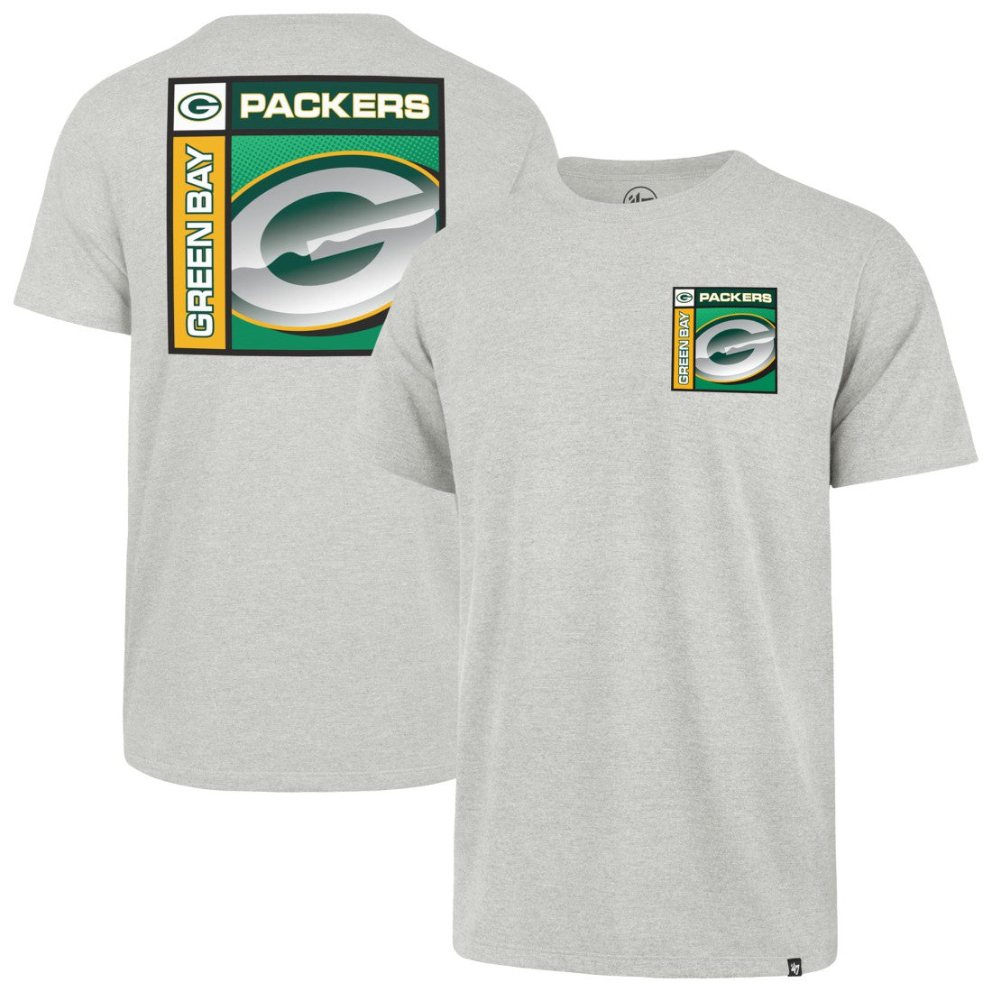Green Bay Packers '47 Chrome Plate Franklin T-Shirt - Gray discount