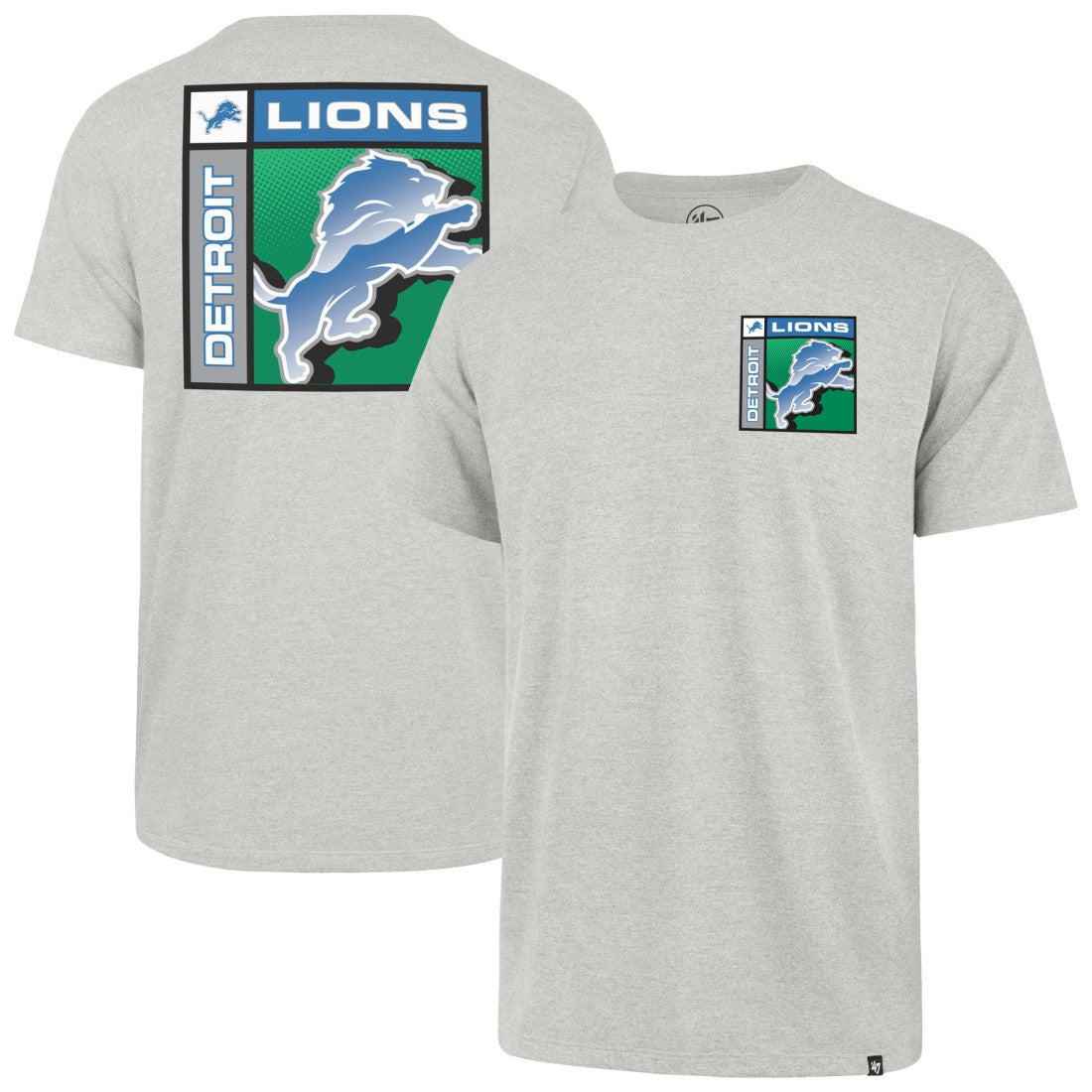 Detroit Lions '47 Chrome Plate Franklin T-Shirt - Gray for sale