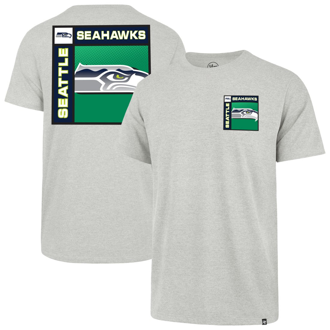 Seattle Seahawks '47 Chrome Plate Franklin T-Shirt - Gray for sale