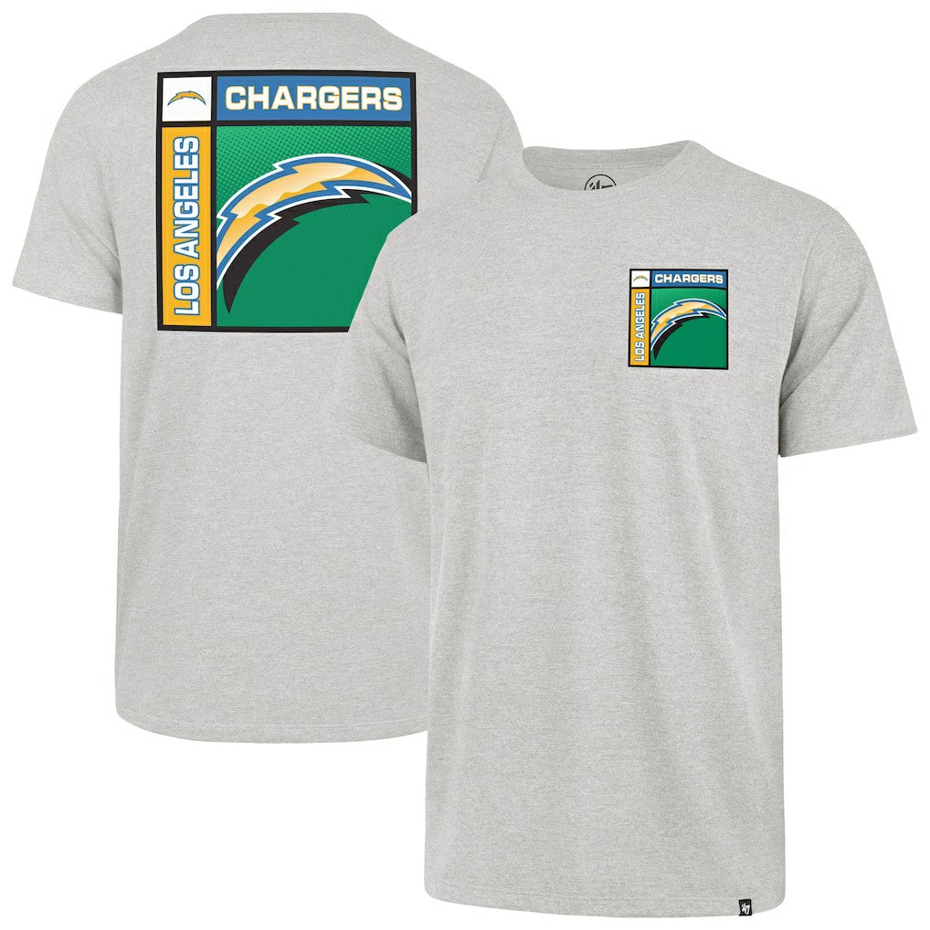 Los Angeles Chargers '47 Chrome Plate Franklin T-Shirt - Gray for sale