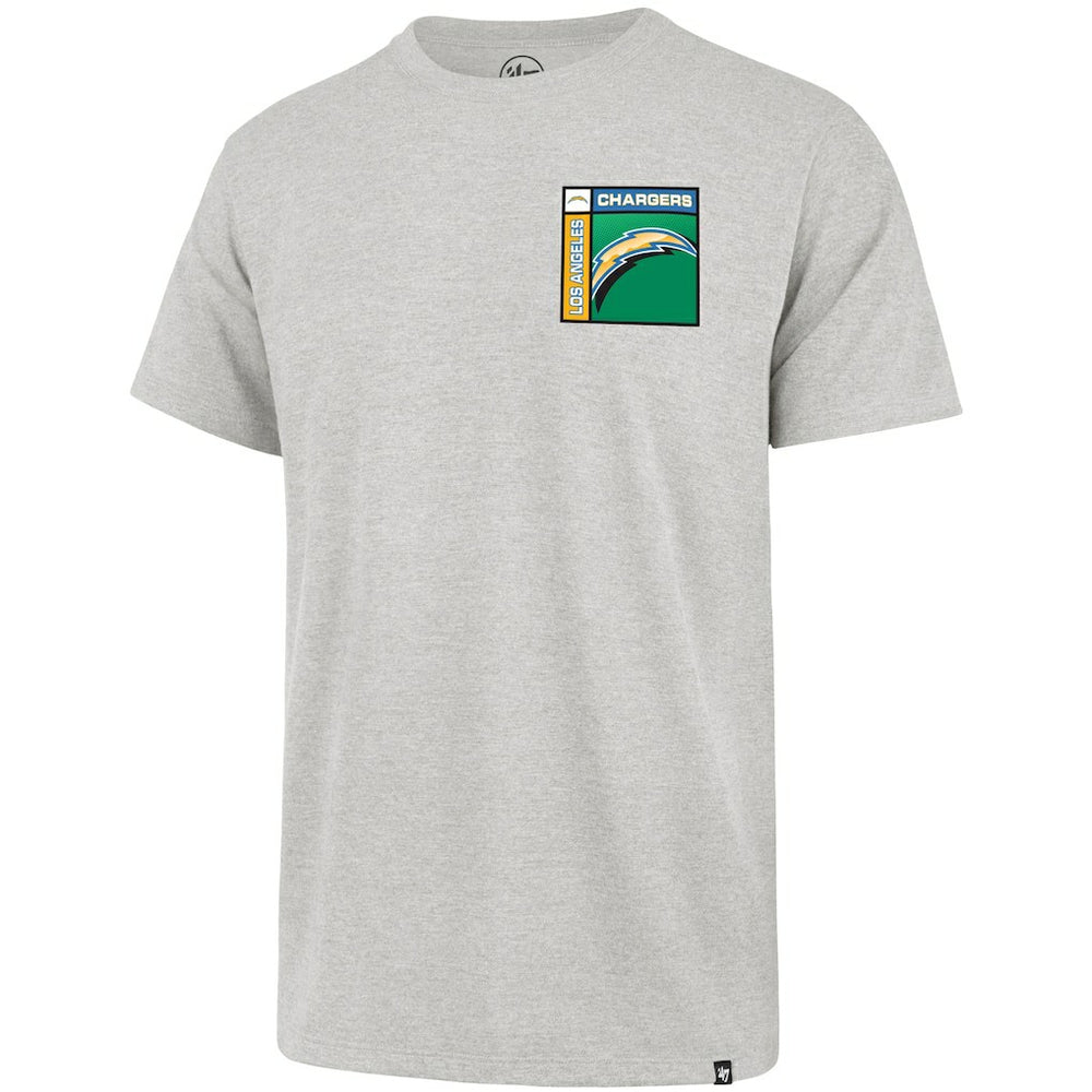 Los Angeles Chargers '47 Chrome Plate Franklin T-Shirt - Gray for sale