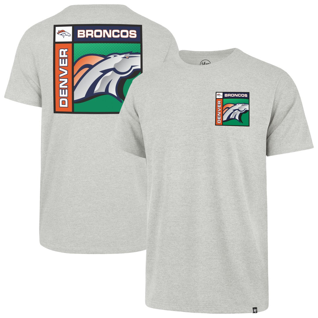 Denver Broncos '47 Chrome Plate Franklin T-Shirt - Gray discount